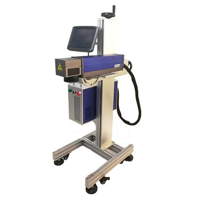 在線光纖激光噴碼機飛行激光打標機塑料包裝袋打碼機激光打碼機
