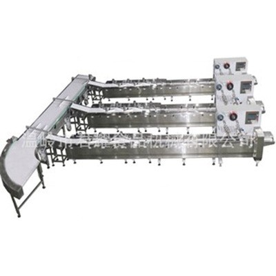 君耀機械 九伺服高速理料枕式包裝機 一拖四側分式全自動理料線