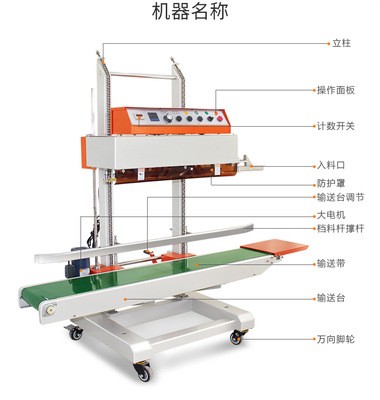 廠家直供連續式封口機 奔牛牌上海產QLF-1680全自動塑料袋封口機