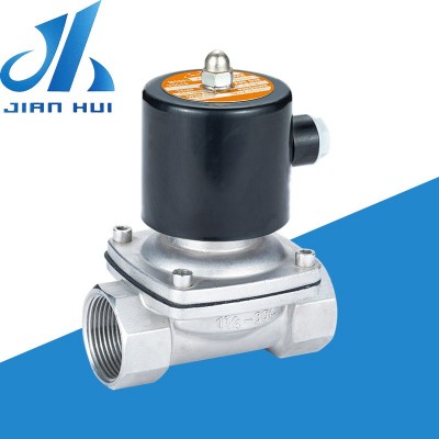 建輝氣動DN32不銹鋼電磁閥JWSB-32B/2WB-350-35BK 1.2寸 工廠生產