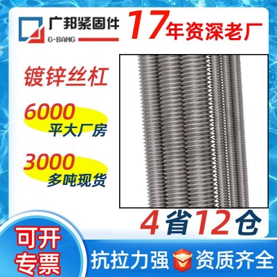 廠家供應鍍鋅絲杠 三米絲桿輕鋼龍骨用吊頂全扣絲桿現貨