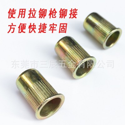 促銷小沉頭拉鉚螺母M3M4M5M6M8M10M12小頭鉚螺母拉鉚螺帽豎紋拉帽