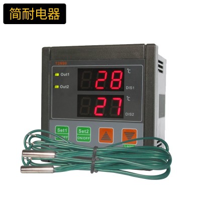 美控T2N99大功率 雙路溫度控制器 配2支10K溫度探頭