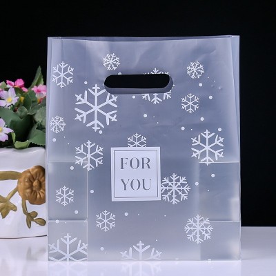 雪花酥打包袋塑料烘焙甜品面包手提袋沙拉壽司小飾品購物手提膠袋