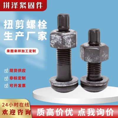 工廠 10.9級高強度螺栓 鋼結構螺栓 大六角連接副件 扭剪螺栓螺絲
