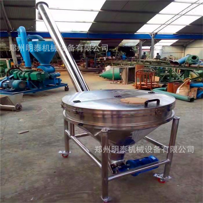 304不銹鋼螺旋輸送機 化工粉料螺旋提升機 小型絞龍不銹鋼送料機