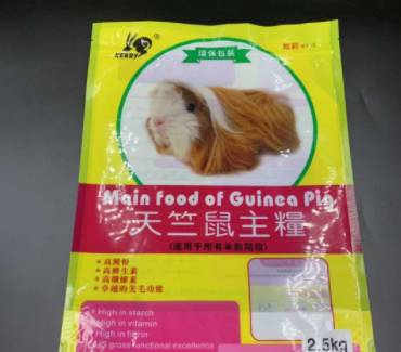 廠家定制自封自立寵物食品包裝袋 2.5KG兔糧鼠糧復合包裝袋