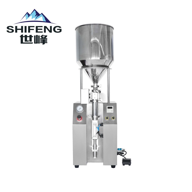 世峰半自動立式凝膠針筒灌裝機 洗發水氣動單頭活塞灌裝機