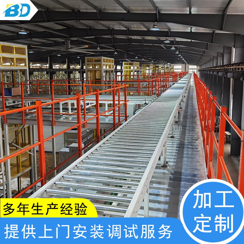 滾筒輸送機(jī)無動(dòng)力傳送帶流水線輸送機(jī) 爬坡食品上料機(jī)輥筒輸送機(jī)