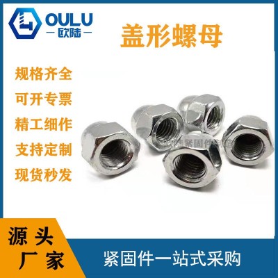 鍍鋅蓋形螺母 一體蓋形螺母 帶蓋防松螺帽 外六角裝飾球頭帽