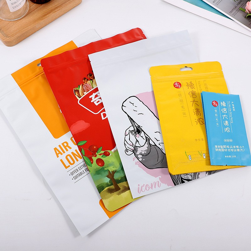 休閑塑料食品袋自立自封包裝袋 鋁箔自封袋牛皮紙食品包裝袋定 制