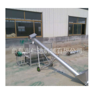 管徑圓筒型絞龍提料機 小型管式螺旋提升機 鋸末顆粒上料機