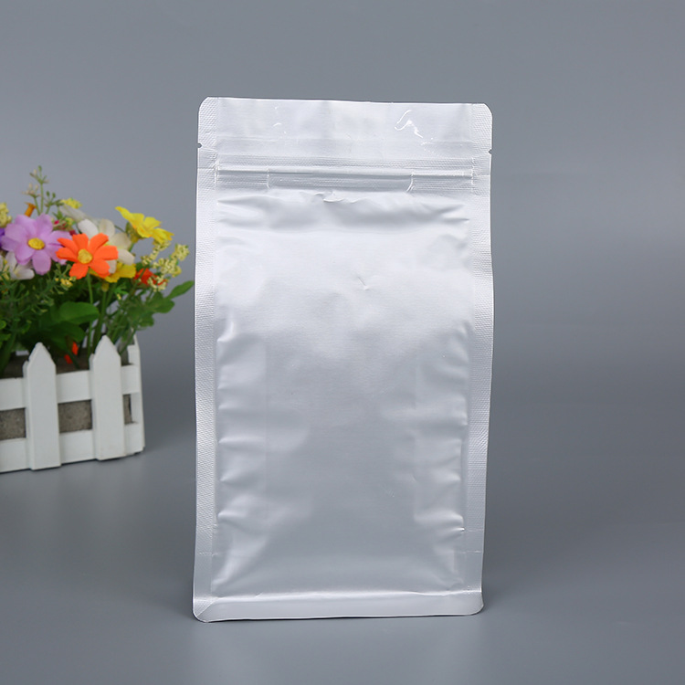 鋁箔八邊封袋茶葉食品包裝袋自立自封袋密封鋁箔袋拉鏈風琴袋現貨