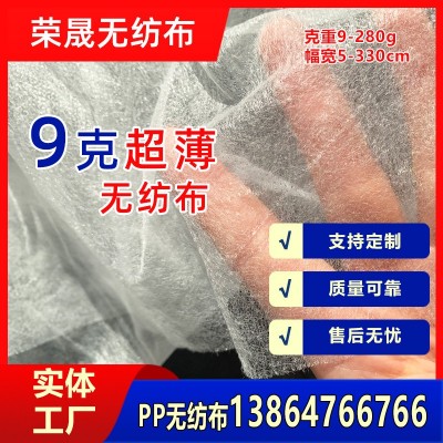 廠家批發絎縫用無紡布料9g12g超薄PP丙綸無紡布棉被復合絎縫布
