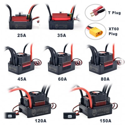 源頭工廠surpass-hobby 25A&35A&45A&60A防水雙向電調(diào)防水控 制器 20個