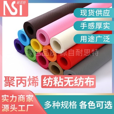 彩色PP無紡布紡粘聚丙烯 丙綸不織布家紡包裝收納無紡布廠家批發