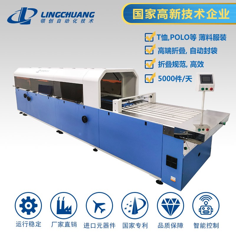 服裝全自動折疊包裝機(jī)，折衣機(jī)，薄厚款折疊包裝機(jī)，多功能包裝機(jī)
