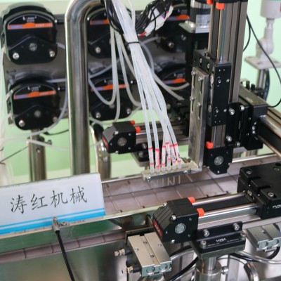 深孔板灌裝機，多孔液體灌裝機，六頭灌裝