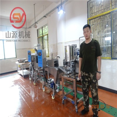 肉糜肉餅成型機 漢堡肉餅成型上糠生產線 全自動定制加工上糠機