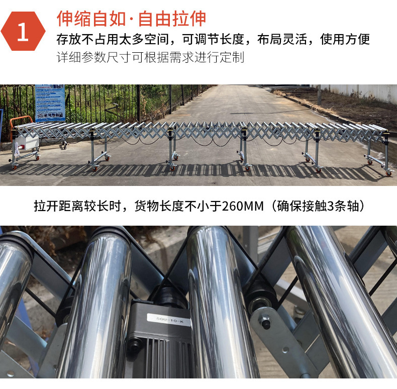 動(dòng)力滾筒伸縮線功能細(xì)節(jié)說(shuō)明1