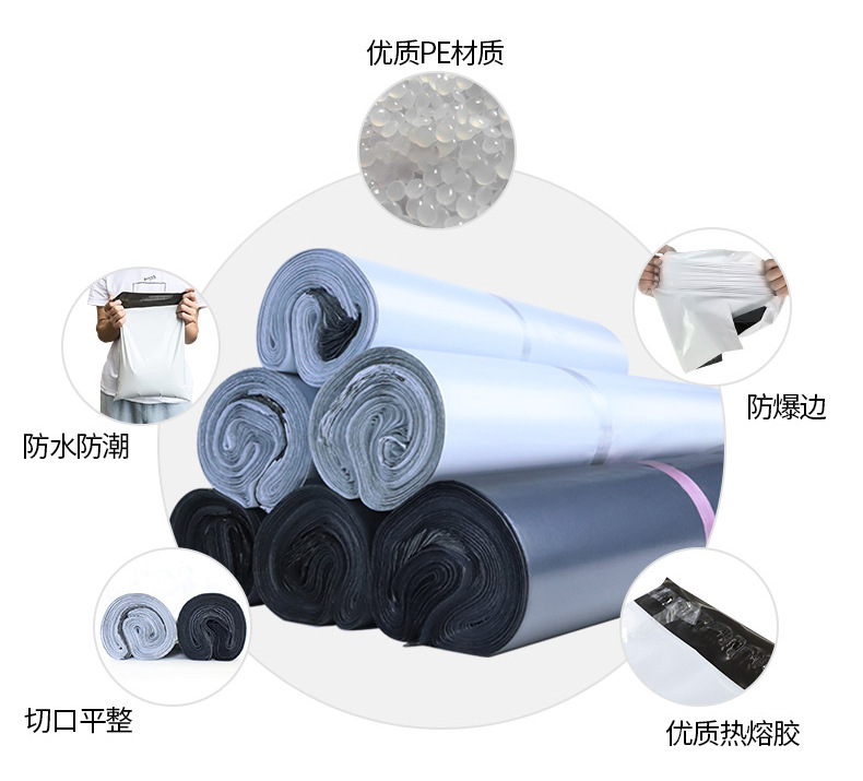 源頭廠家全新材質打包白色加厚快遞袋定做黑色快遞袋子
