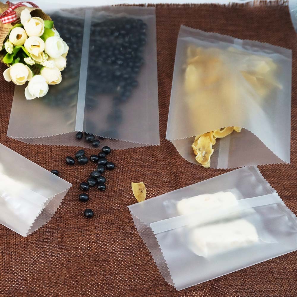 現貨供應磨砂透明平口袋 啞光中封袋 磨砂平口袋 食品糖果包裝袋