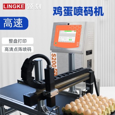領(lǐng)刻S200系列雞蛋自動噴墨打印機高速雞蛋噴碼機標(biāo)簽日期打碼機