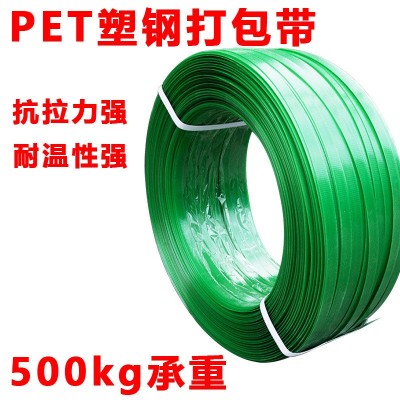 1608PET塑鋼打包帶綠色捆綁帶塑料編織條塑鋼帶機用打包條包裝帶
