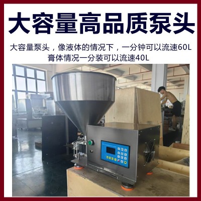 玻璃膠黃油潤滑脂齒輪泵灌裝機 蝦滑涂料冰淇淋膏體自動罐裝機